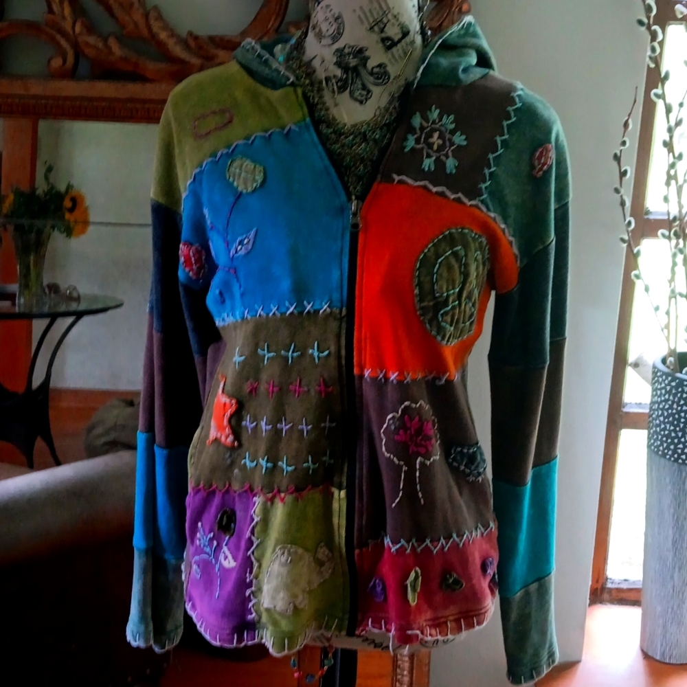 Colorful hoodie one-size